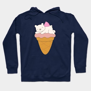 Kawaii Ice Cream Polar Bear T-Shirt Hoodie